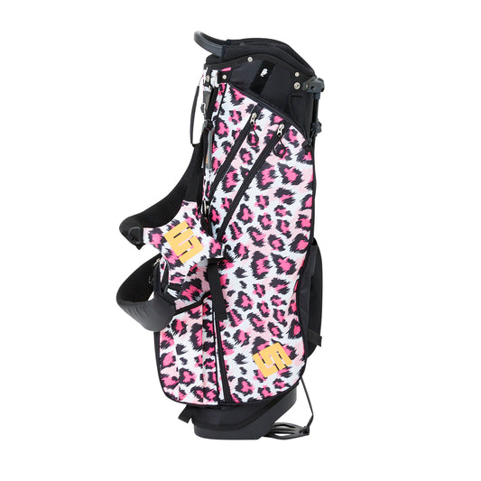 Heritage Logo Golf Bag - Pink Leopard