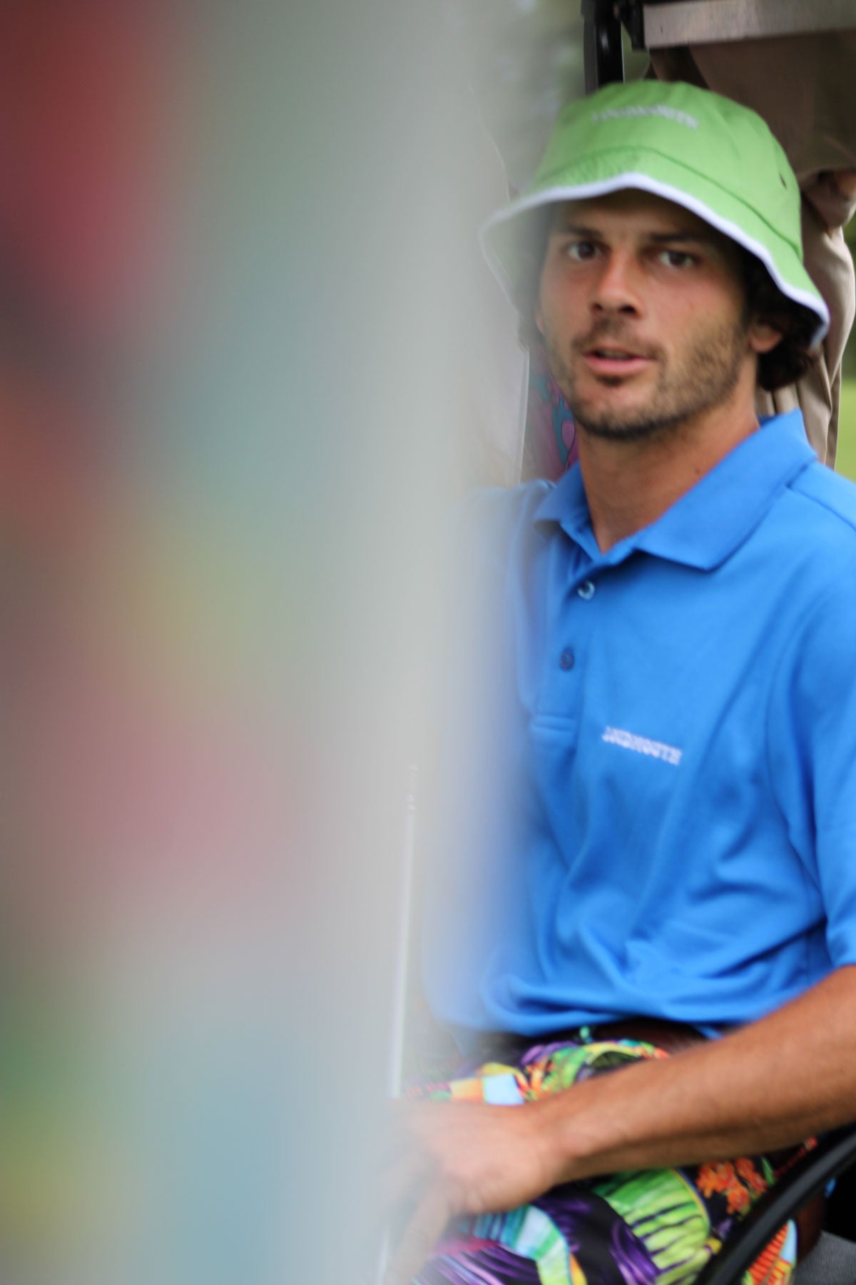 Logo Trimmed Bucket Hat Lime Green Loudmouth