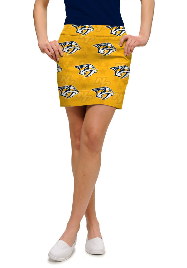 Nashville Predators Yellow Women's Classic Skort/Skirt - MTO