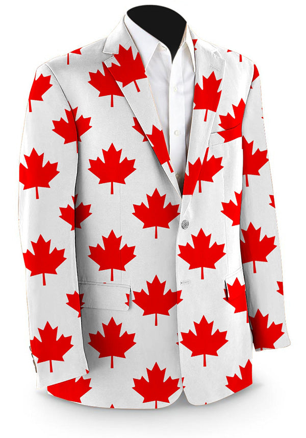 Canada Maple Leaf White Men's Sportcoat - MTO